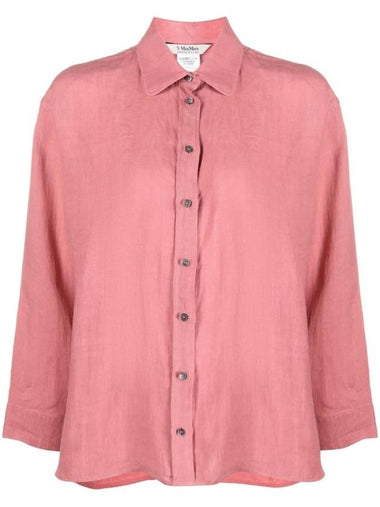 Women's LINEN Shirt 2391110932600CANARD001 - S MAX MARA - BALAAN 1