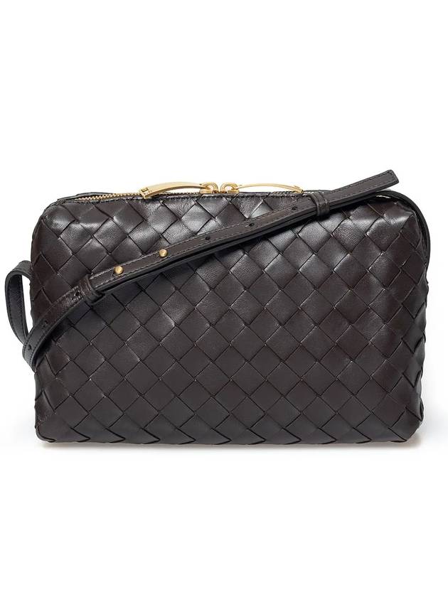 Intrecciato Leather Mini Cross Bag Brown - BOTTEGA VENETA - BALAAN 2