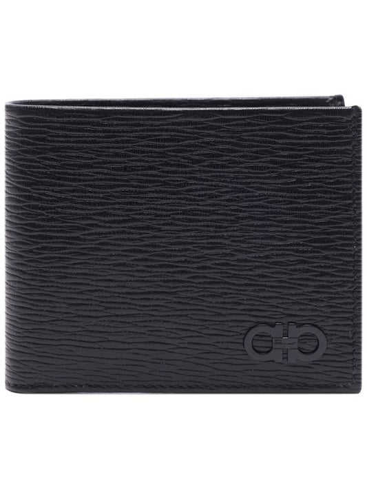 Gancini Half Wallet Black - SALVATORE FERRAGAMO - BALAAN 2