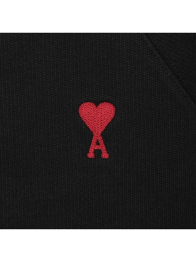 Small Heart Logo Sweatshirt Black - AMI - BALAAN 8