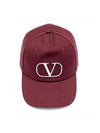 V logo ball cap red - VALENTINO - BALAAN 1