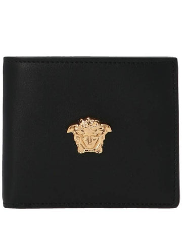 Men's La Medusa Leather Bi-fold Wallet Black - VERSACE - BALAAN 1