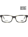 Eyewear Rectangle Horn-Rimmed Eyeglasses Havana Grey - MONTBLANC - BALAAN 4