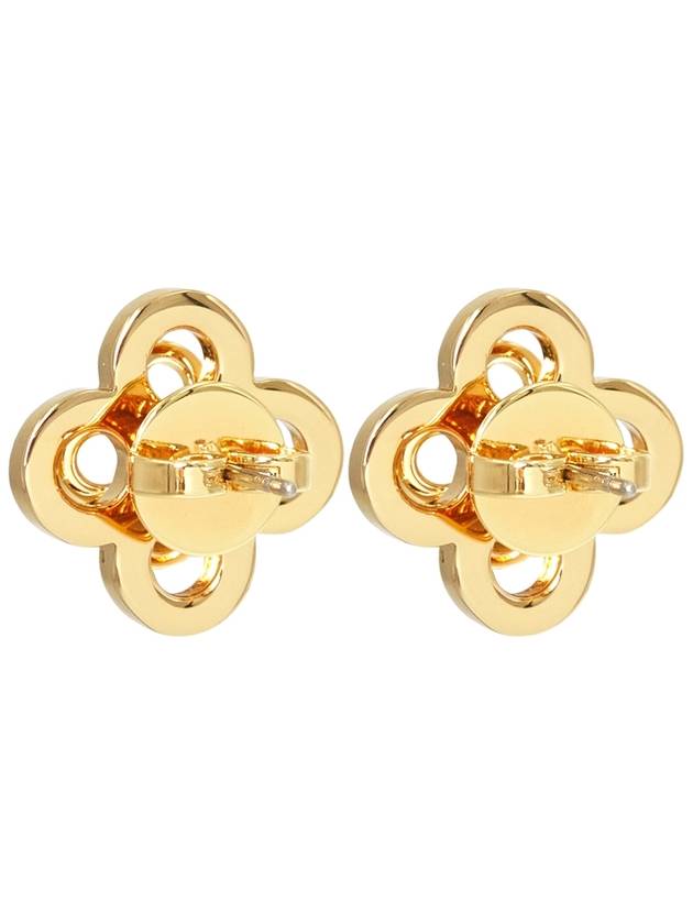 Double T Plaque Earrings Gold - TORY BURCH - BALAAN 5