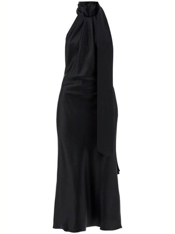 'moli' silk satin midi dress - MAX MARA - BALAAN 1