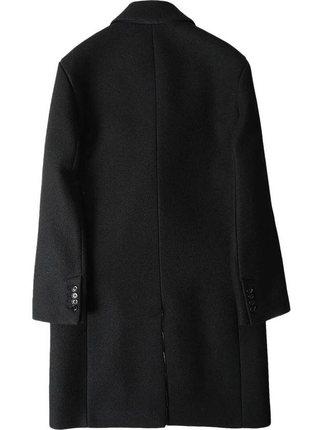 Wool Double Coat Black - AMI - BALAAN 3