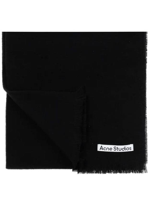 Studios Soft Wool Muffler Black - ACNE STUDIOS - BALAAN.