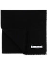 Logo Wool Muffler Black - ACNE STUDIOS - BALAAN 1