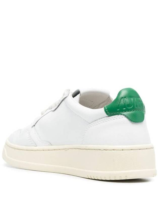 Medalist Green Tab Leather Low Top Sneakers White - AUTRY - BALAAN 4