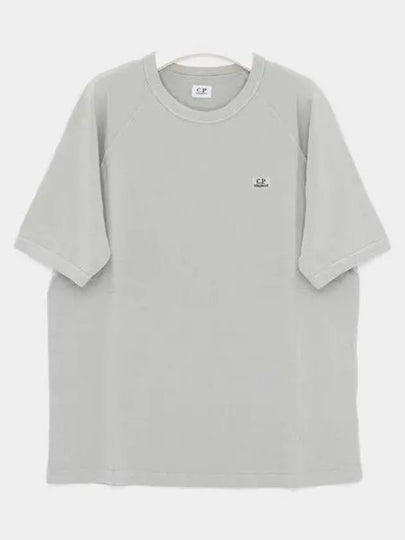 30/1 Sponge Fleece Short Sleeve Sweatshirt Grey - CP COMPANY - BALAAN 2