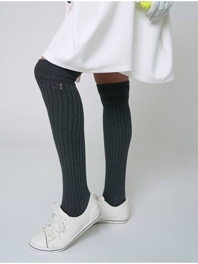 Over Knee Socks Melange Grey - ATHPLATFORM - BALAAN 1