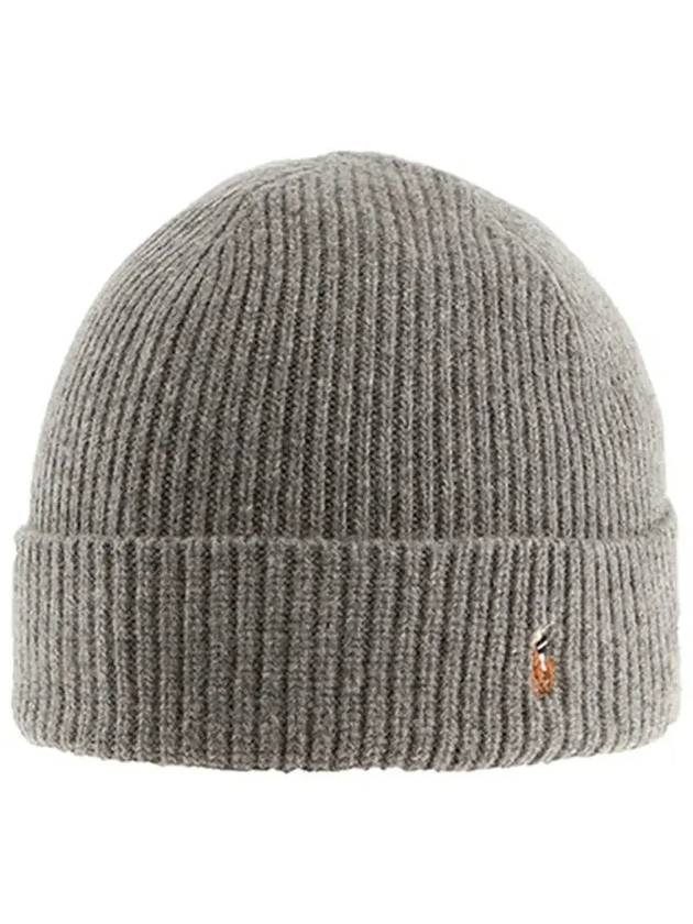 Signature Pony Logo Beanie Gray - POLO RALPH LAUREN - BALAAN 4