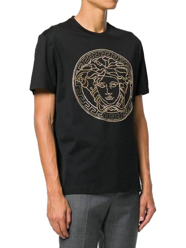 Men's Medusa Logo Short Sleeve T-Shirt Black - VERSACE - BALAAN 4