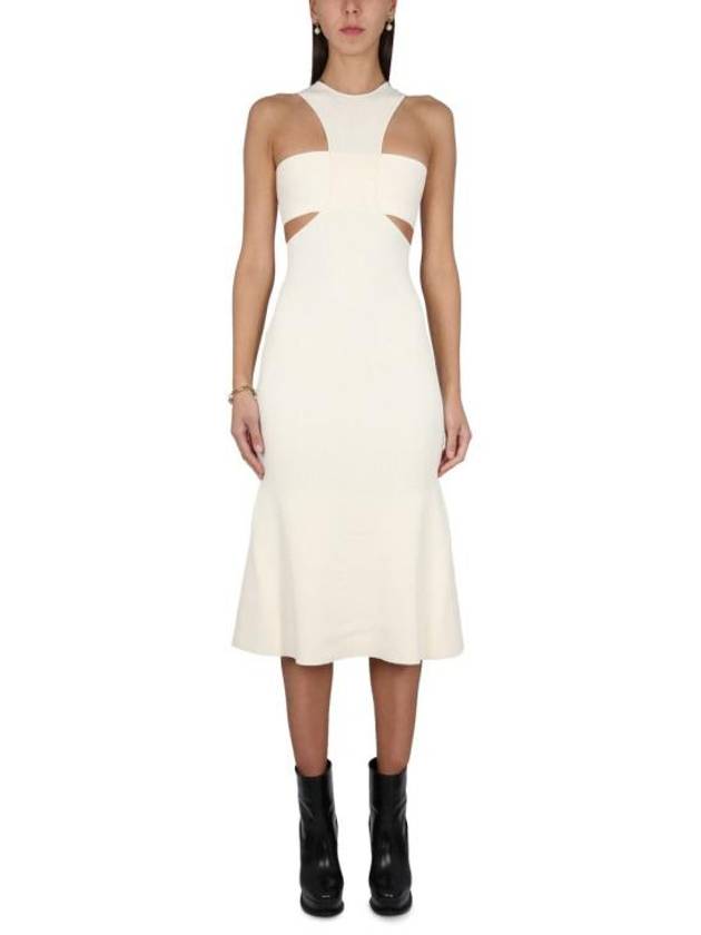 midi dress 734602 Q1A479004 IVORY - ALEXANDER MCQUEEN - BALAAN 1