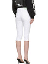 Logo Print Cropped Jeans White - OFF WHITE - BALAAN 5