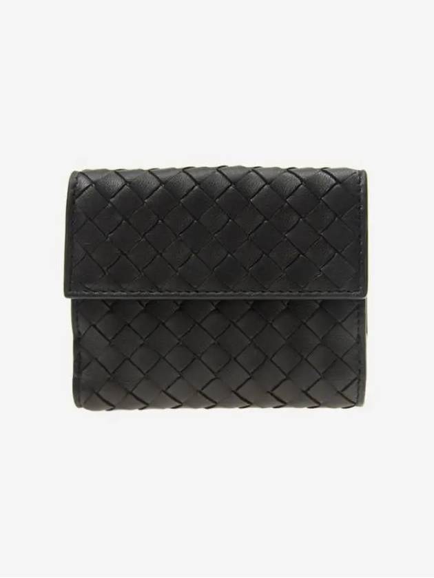 Intrecciato Nappa Mini Half Wallet Black - BOTTEGA VENETA - BALAAN 2