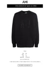 Chest Embroidery Logo Sweatshirt Black - AMI - BALAAN 3