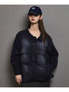 Vintage washed three-dimensional pocket collar zip-up navy - FFEFF STUDIO - BALAAN 4