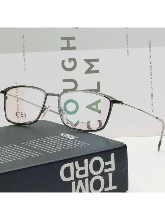 Hugo Boss titanium glasses frame BOSS1197 R81 lightweight square metal - HUGO BOSS - BALAAN 2