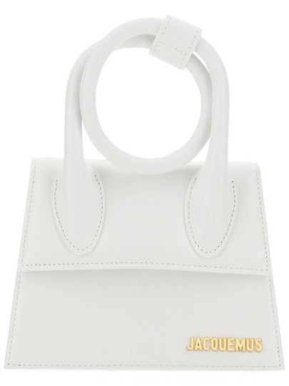 Le Chiquito Noeud Coiled Leather Tote Bag White - JACQUEMUS - BALAAN 2