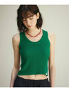 _STRIPE CROP KNIT SLEEVELESS TOP GREEN - THE GREEN LAB - BALAAN 3