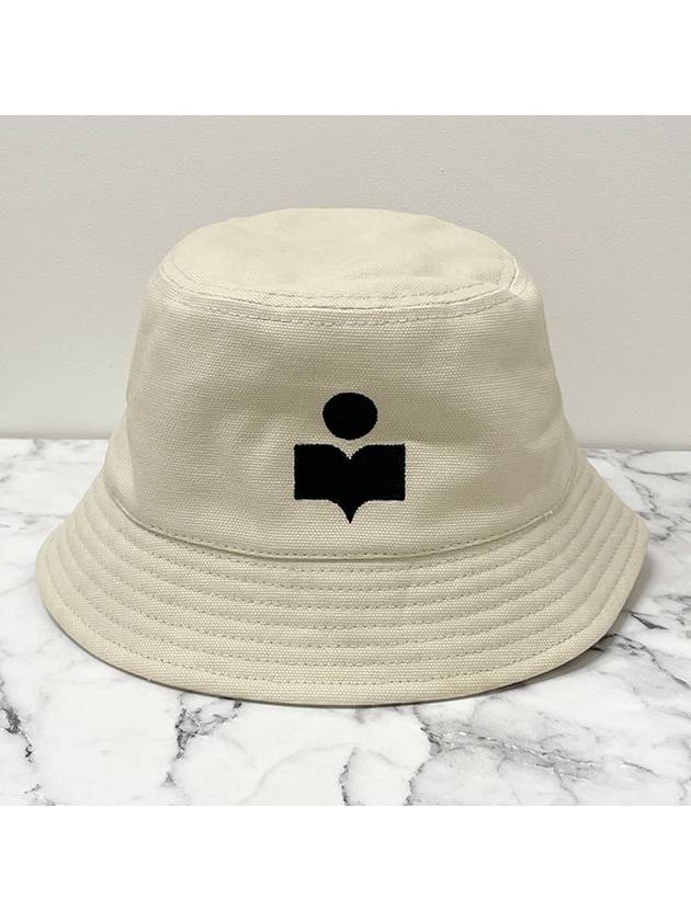 Hailey Embroidered Logo Bucket Hat Ecru - ISABEL MARANT - BALAAN 3