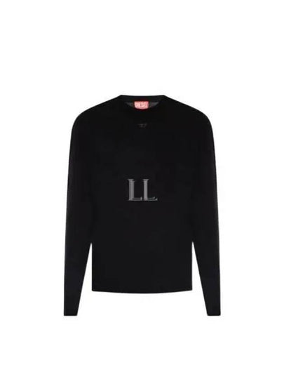 K-Vieri Logo Embroidery Sweatshirt Black - DIESEL - BALAAN 2