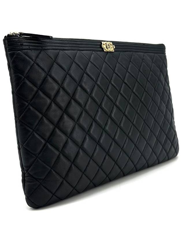 Lambskin Boy Clutch Large - CHANEL - BALAAN 4