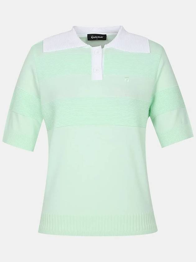 color combination tissue modified collar short sleeve knit TWSRM6121 820 - TAYLORMADE - BALAAN 8