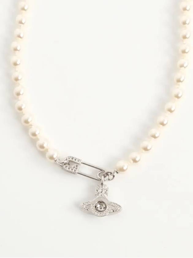 Lucless Pearl Necklace Silver VOSCJW0002 09 - VIVIENNE WESTWOOD - BALAAN 5