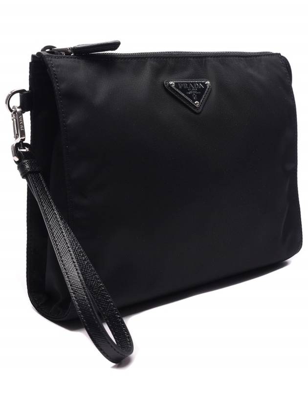 Re-Nylon Zipper Clutch Bag Black - PRADA - BALAAN 4