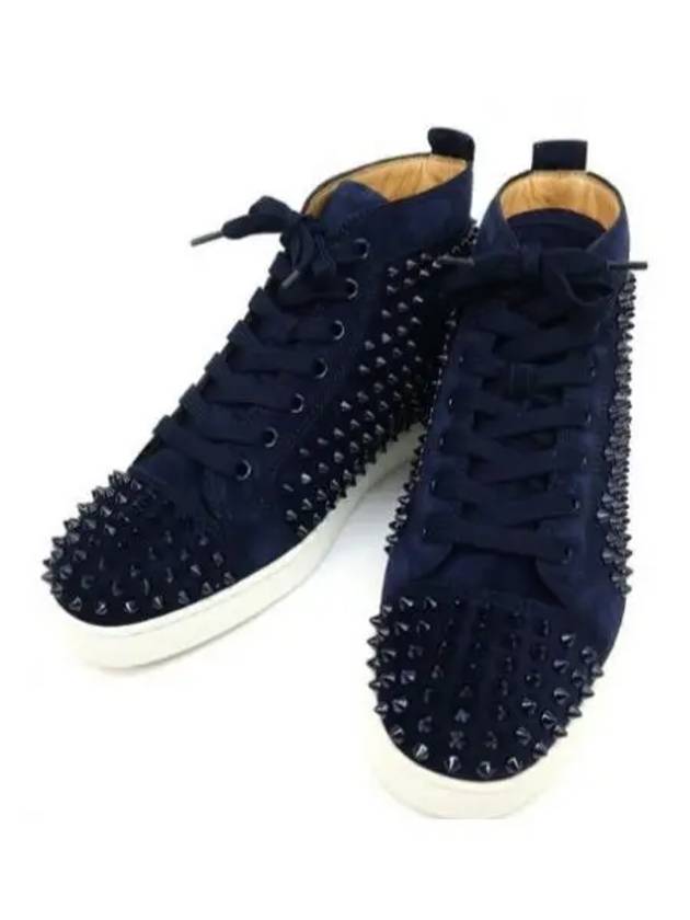 Louis High Top Sneakers Navy - CHRISTIAN LOUBOUTIN - BALAAN 2