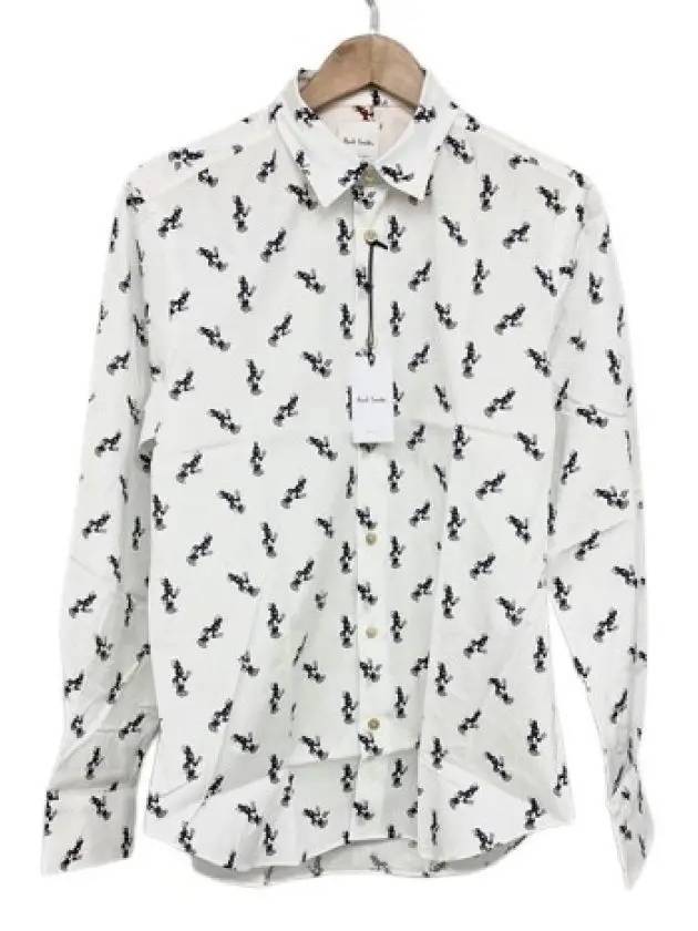 Rabbit Print Cotton Long Sleeve Shirt White - PAUL SMITH - BALAAN 3