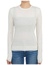 Regal Wool Crew Neck Knit Top New Ivory - THEORY - BALAAN 2