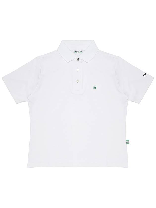 Simple logo wappen short sleeve polo TEE F L WOMAN WHITE - TRIMERE - BALAAN 2