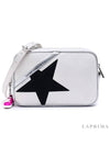 Metallic Trim Glitter Star Logo Cross Bag White - GOLDEN GOOSE - BALAAN 4