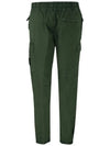 Men's Wappen Patch Straight Pants Green - STONE ISLAND - BALAAN 3