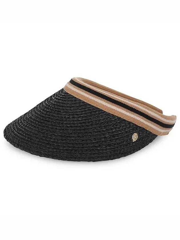 Bianca Visor Hat Charcoal Black Stripe - HELEN KAMINSKI - BALAAN 3