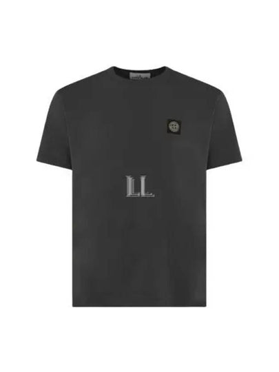 Logo Patch Short Sleeve T-Shirt Lead Grey - STONE ISLAND - BALAAN 2