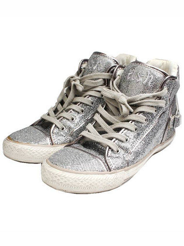 Silver glitter high neck sneakers 37 - ASH - BALAAN 1