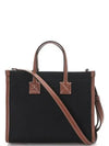 Logo Mini Canvas Leather Tote Bag Black - BURBERRY - BALAAN 4