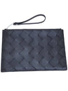 Intrecciato Strap Clutch Bag Black - BOTTEGA VENETA - BALAAN 5