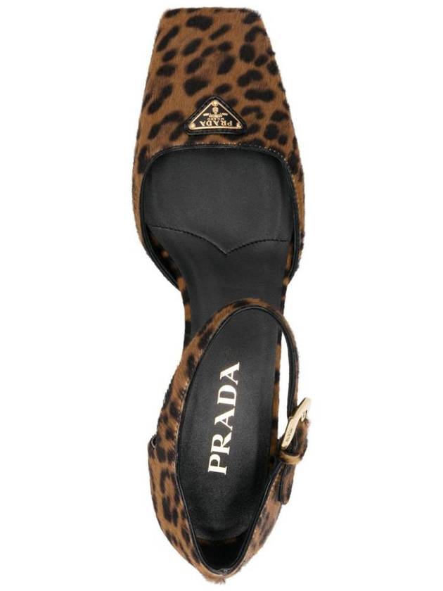 triangle enamel sandal heel brown - PRADA - BALAAN 3