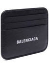 White Logo 3-Fold Card Wallet Black - BALENCIAGA - BALAAN 4