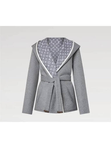 Reversible Signature Short Hooded Wrap Coat 1AGNYG - LOUIS VUITTON - BALAAN 1