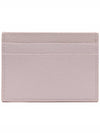 Stripe Note Compartment Pebble Grain Leather Card Wallet Pink - THOM BROWNE - BALAAN 5