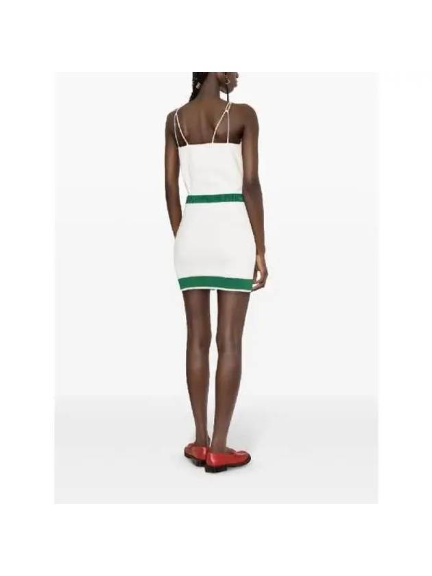 Monogram embossed rib trim skirt WPS24KW59001 - CASABLANCA - BALAAN 4