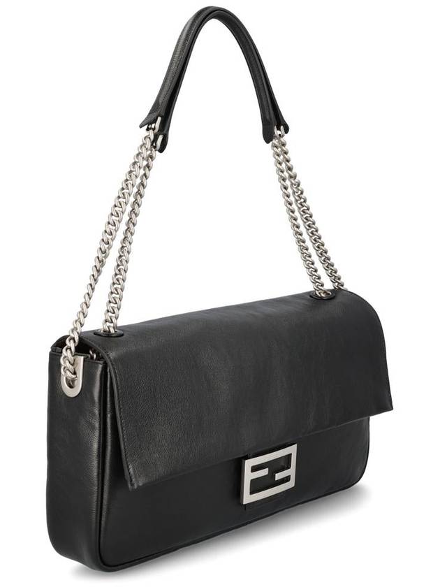 Baguette Chain Large Shoulder Bag Black - FENDI - BALAAN 4