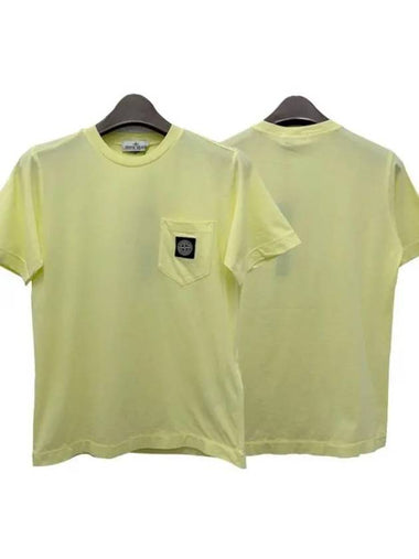 Stone Kids Logo Patch Pocket Short Sleeve T shirt 14 781620347 V0031 271833 1094348 - STONE ISLAND - BALAAN 1