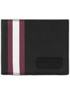 Men's Striped Logo Patch Bicycle Wallet Black - BALLY - BALAAN 2